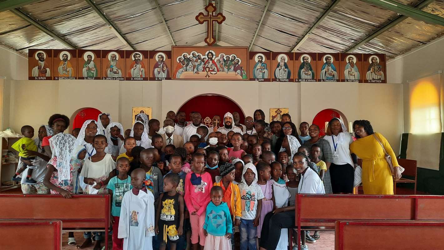 Bishop Joseph with the Church Congregation